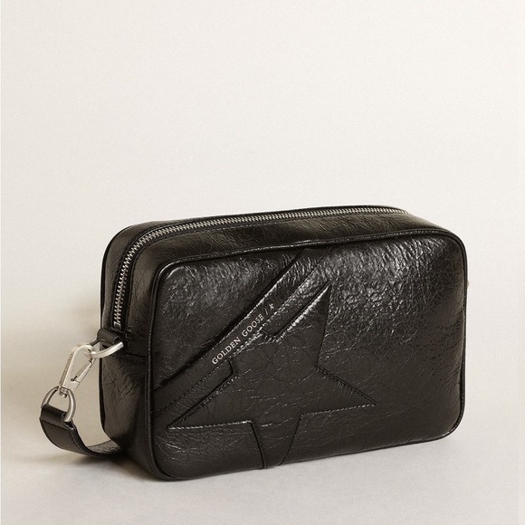 Golden Goose Women's Star Bag in glossy black leather with tone-on-tone star - Picture 4 of 16